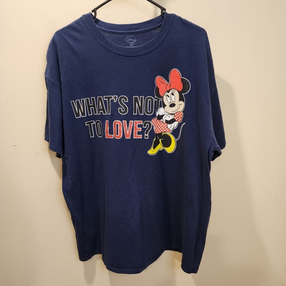 Diney Navy Minnie Mouse Graphic Cotton T-Shirt 1x
